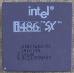 i486SX 33Mhz top view (486 socket)